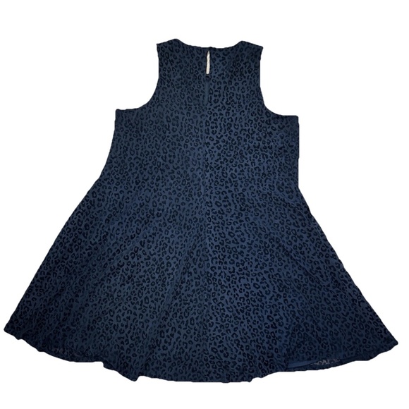 Torrid Black Lined Mesh Flocked Leopard Animal Print Trapeze Dress Size 3 - Picture 3 of 11